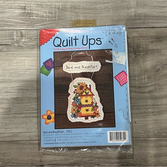 NWT Quilt Ups Bed & Breakfast Quilted Counted Cross Stitch Kit - Picture 2 of 13